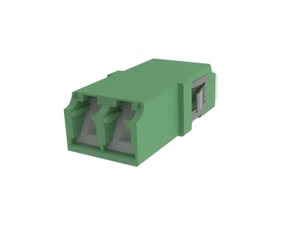 Abgeschirmter LC-Glasfaseradapter – Vorderansicht