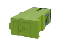 SC fiberoptisk adapter - limegrön