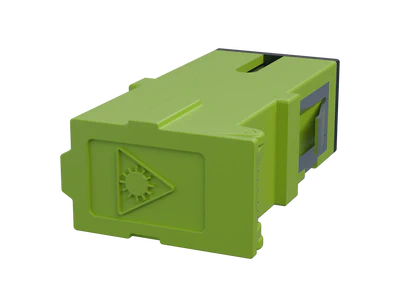 SC fiberoptisk adapter - limegrön