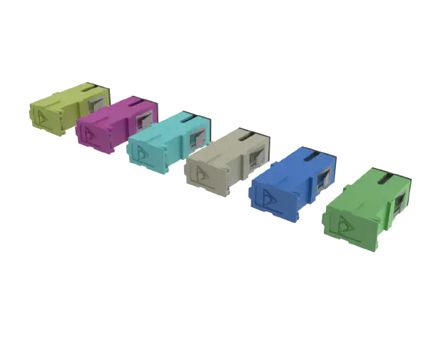 SC fiberoptisk adapter - blå