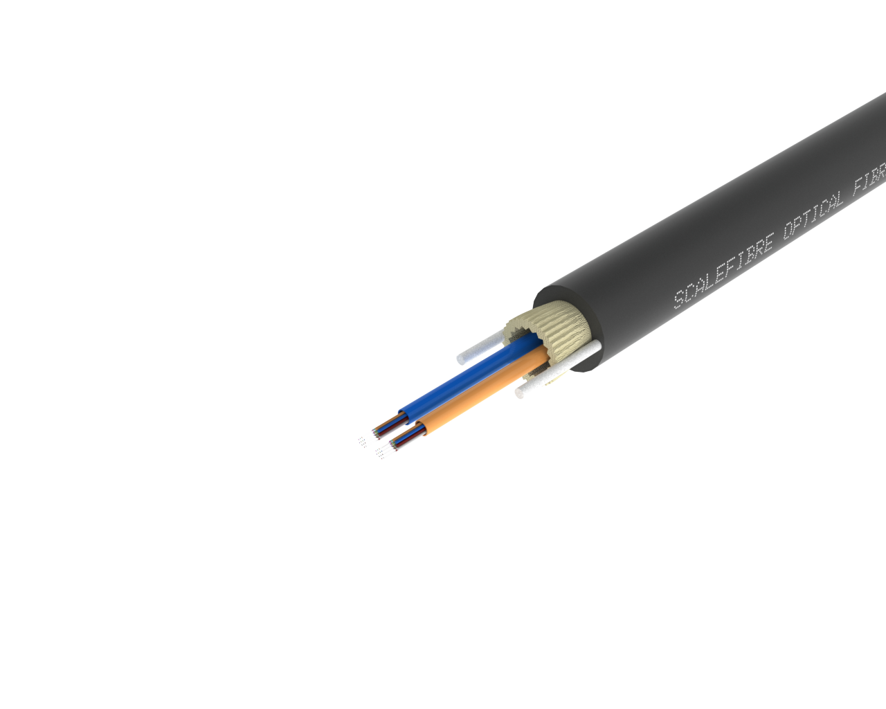 Cable de fibra óptica para exteriores de microcable de tubo holgado: 24, 48, 72 y 96 fibras