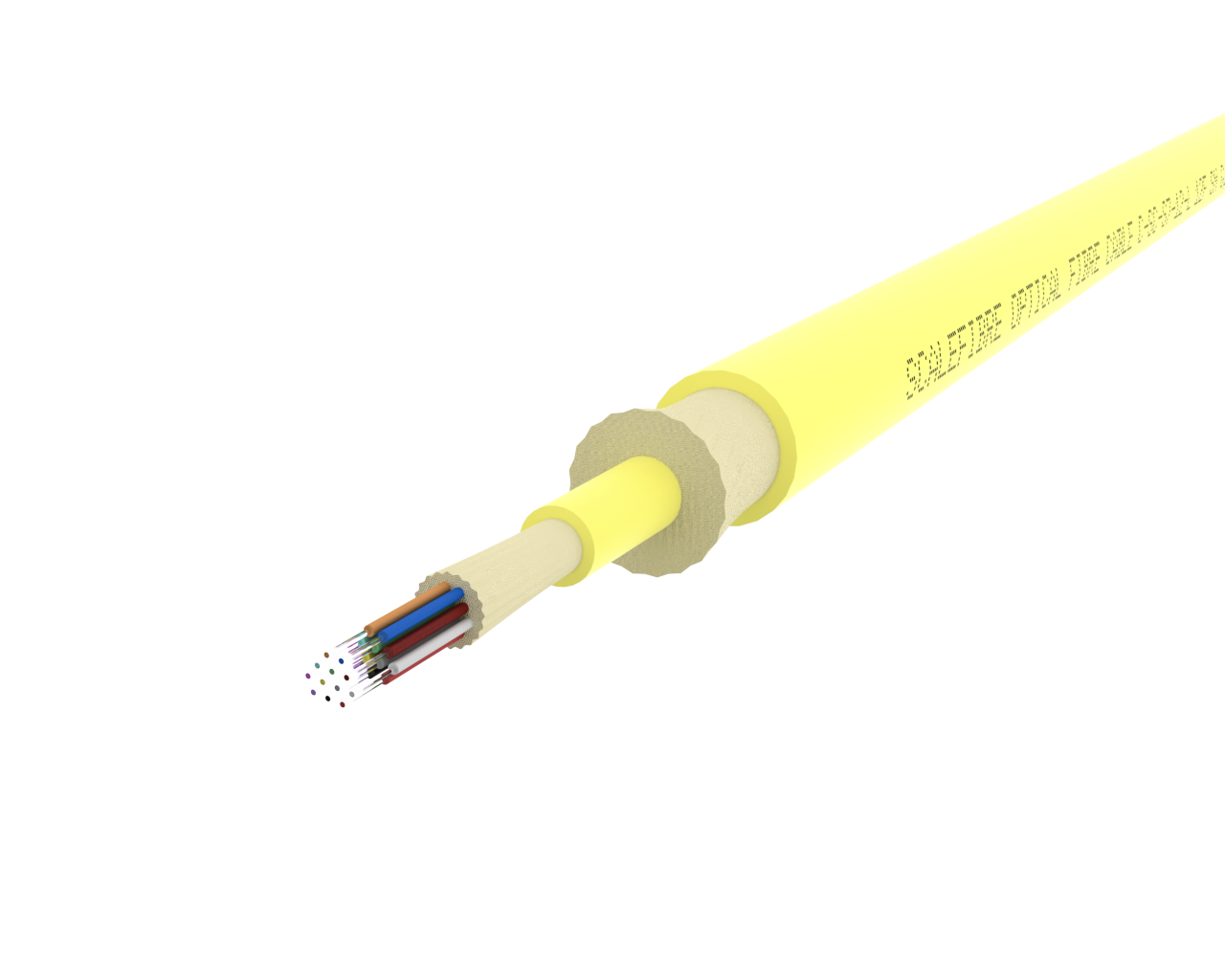 Cable SlimCORE™ 12F – Monomodo, Amarillo
