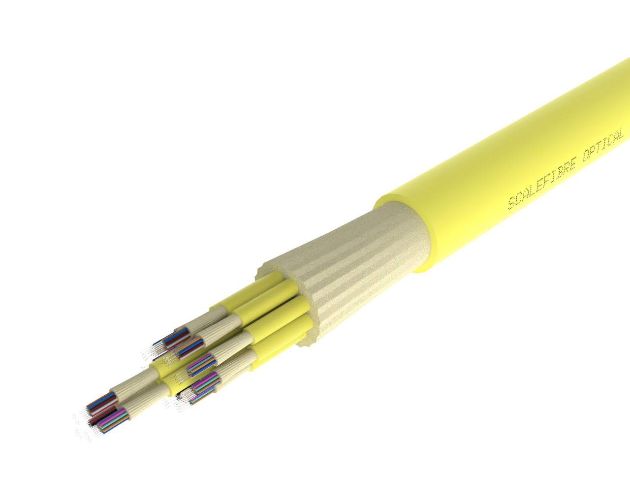 SlimCORE™ 144F-Kabel – Singlemode, Gelb