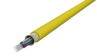 TightBEND™ 24-vezel Binnen/Buiten CPR strak gebufferde kabel, single-mode, geel