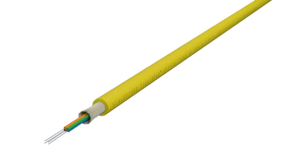 TightBEND™ 4-vezel Binnen/Buiten CPR strak gebufferde kabel, single-mode, geel