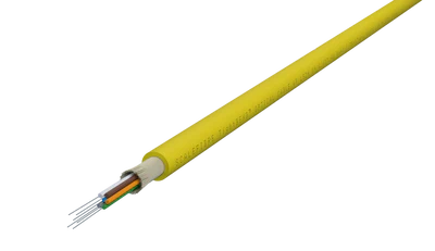 TightBEND™ 6-vezel Binnen/Buiten CPR strak gebufferde kabel, single-mode, geel