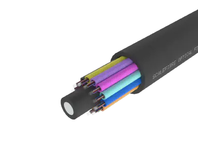 Höghållfast utomhusfiberkabel med lösa rör – PE-mantel, 144 fibrer
