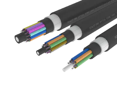 
Höghållfast armerad lösrörsfiberkabel för utomhusbruk – PE/PA/PE, 72, 96
och 144 fiber