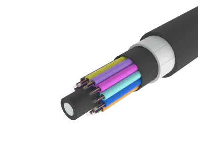 


Cable de fibra óptica exterior de tubo holgado blindado de alta

resistencia – PE/PA/PE, 144 fibras