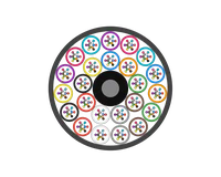 JetPATH™ 288F luftblæst mini-løsrørs optisk fiberkabel, Tværsnit