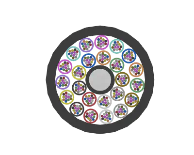 JetPATH™ 288F Luftblæst Mini-løs-rør Optisk Fiberkabel, Tværsnit