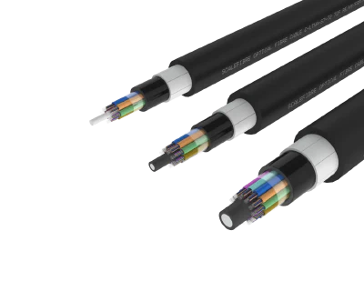 
Câble à fibre optique extérieur à tube libre et armé non métallique –
Gaine PE/PA/PE, 72, 96 et 144 fibres