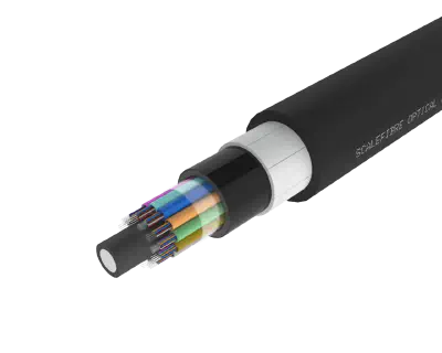 
Non-Metallic Armoured Loose Tube Outdoor Fibre Cable – PE/PA/PE Jacket,
144 Fibre