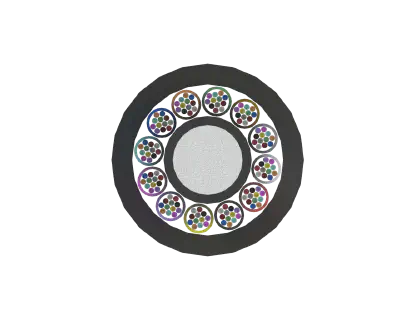 144F Mini Loose Tube optische glasvezelkabel, doorsnede