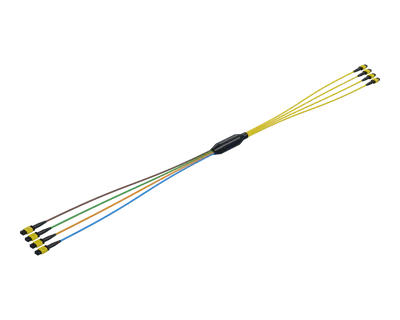 FlexSHUFFLE™ 4x4 MPO-8-Shuffle-Konfektion, Singlemode (G.657.A1), 32 Fasern