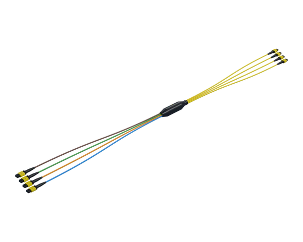 FlexSHUFFLE™ 4x4 MPO-8-Shuffle-Konfektion, Singlemode (G.657.A1), 32 Fasern