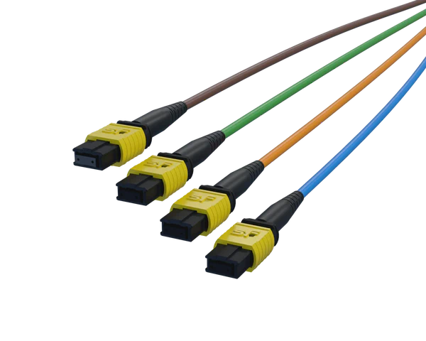 FlexSHUFFLE™ 4x4 MPO-8-Shuffle-Konfektion, Singlemode (G.657.A1), 32 Fasern
