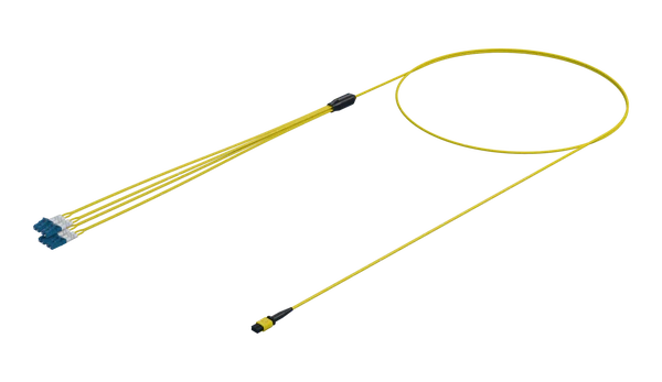 8 glasvezel MPO naar LC fanout, singlemode (G.657.A1)