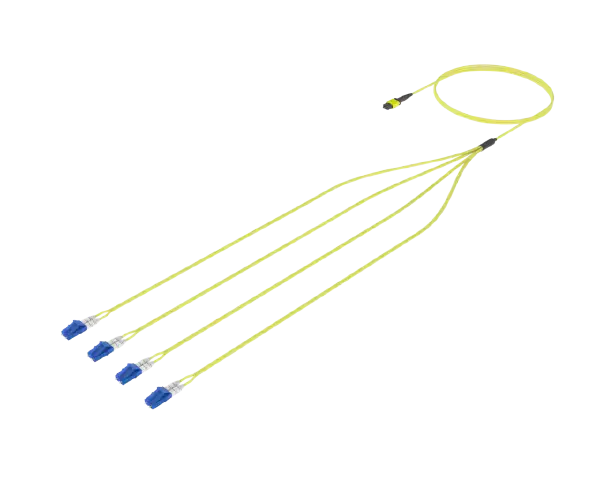 8 glasvezel MPO naar LC fanout, singlemode (G.657.A1)