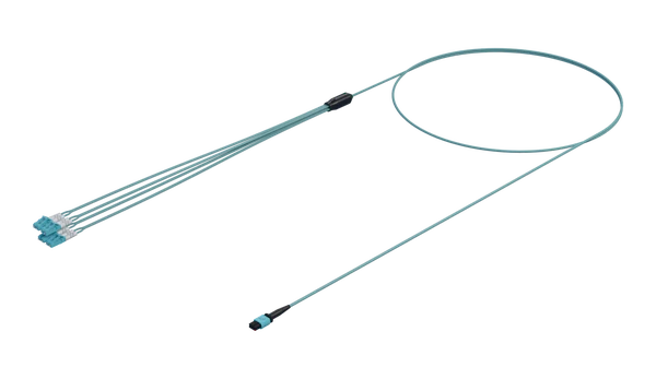 8 glasvezel MPO naar LC fanout, singlemode (G.657.A1)