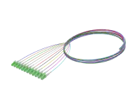 Pigtail światłowodowy jednomodowy buforowany 900um, LC/APC, kolorowy, opakowanie 12 szt.