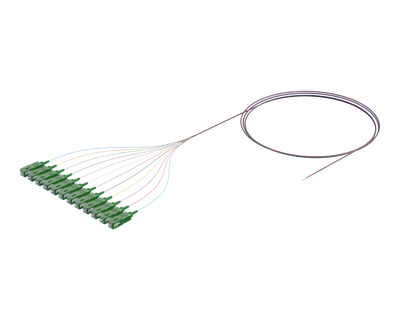 Elastyczny taśmowy pigtail światłowodowy, 12 włókien, SC/APC