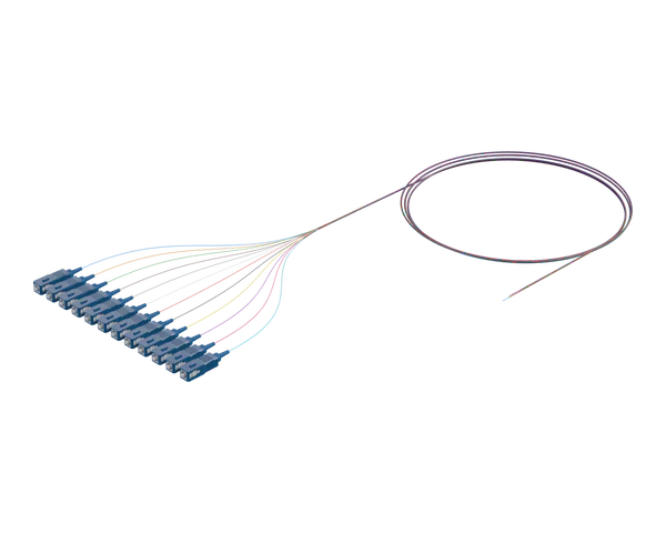 Flexible Ribbon Optical Pigtail, 12 Fibre, SC/UPC