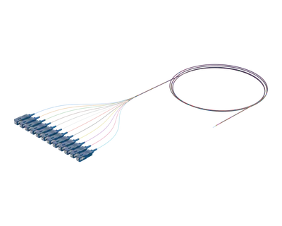 Flexible Ribbon Optical Pigtail, 12 Fibre, SC/UPC
