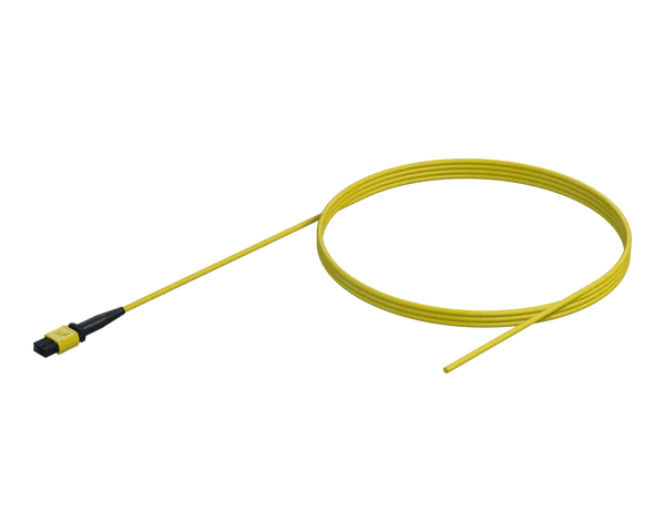 MPO til bar fiber pigtail, 12 fibre, 3 mm kappe
