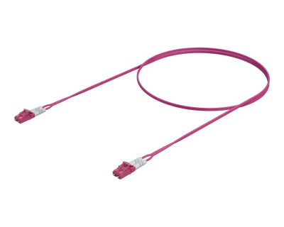 OM4 Duplex Fiberpatchkabel - LC/UPC til LC/UPC, Erika Violet