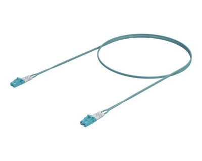 OM4 Duplex Fiberpatchkabel - LC/UPC til LC/UPC, Aqua