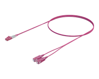 OM4 Duplex Fiberpatchkabel - SC-LC, Erika Violet