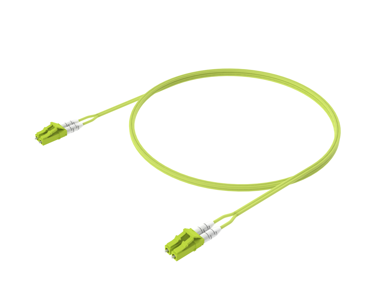 OM5 Duplex-Patchkabel – LC/UPC auf LC/UPC, Limettengrün