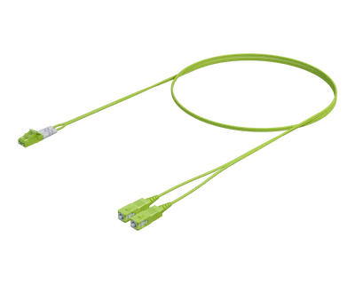 OM5 Duplex Fiberpatchkabel - LC/UPC til SC/UPC