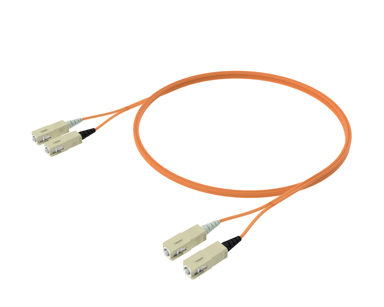 OM1 Duplex-Patchkabel - SC/UPC auf SC/UPC, Orange
