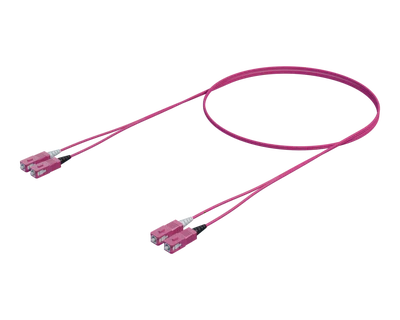 OM4 Duplex Fiberpatchkabel - SC-SC, Erika Violet