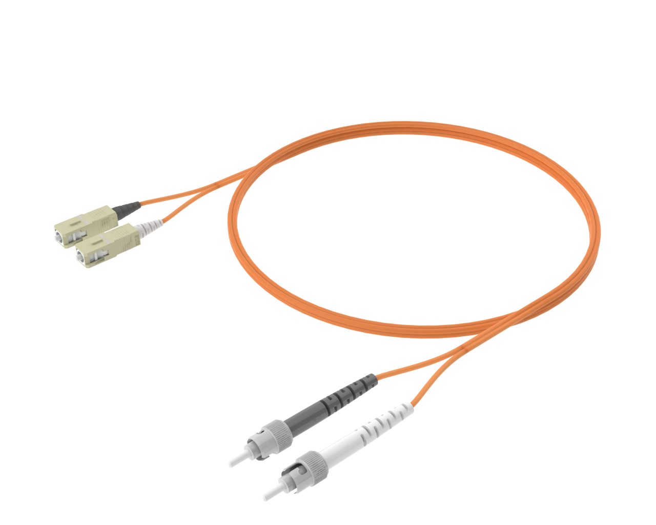 OM1 Duplex-Patchkabel - SC auf ST