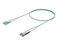 OM4 Duplex Fiberpatchkabel - SC-ST, Aqua
