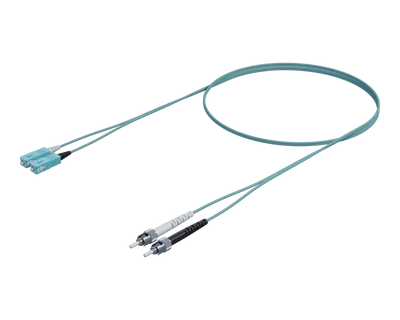 OM4 Duplex Fiberpatchkabel - SC-ST, Aqua