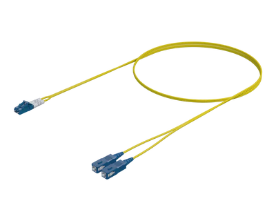 Singlemode Duplex Fiberpatchkabel - LC/UPC til SC/UPC