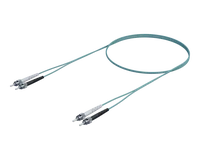OM4 Duplex Fiberpatchkabel - ST-ST, Aqua