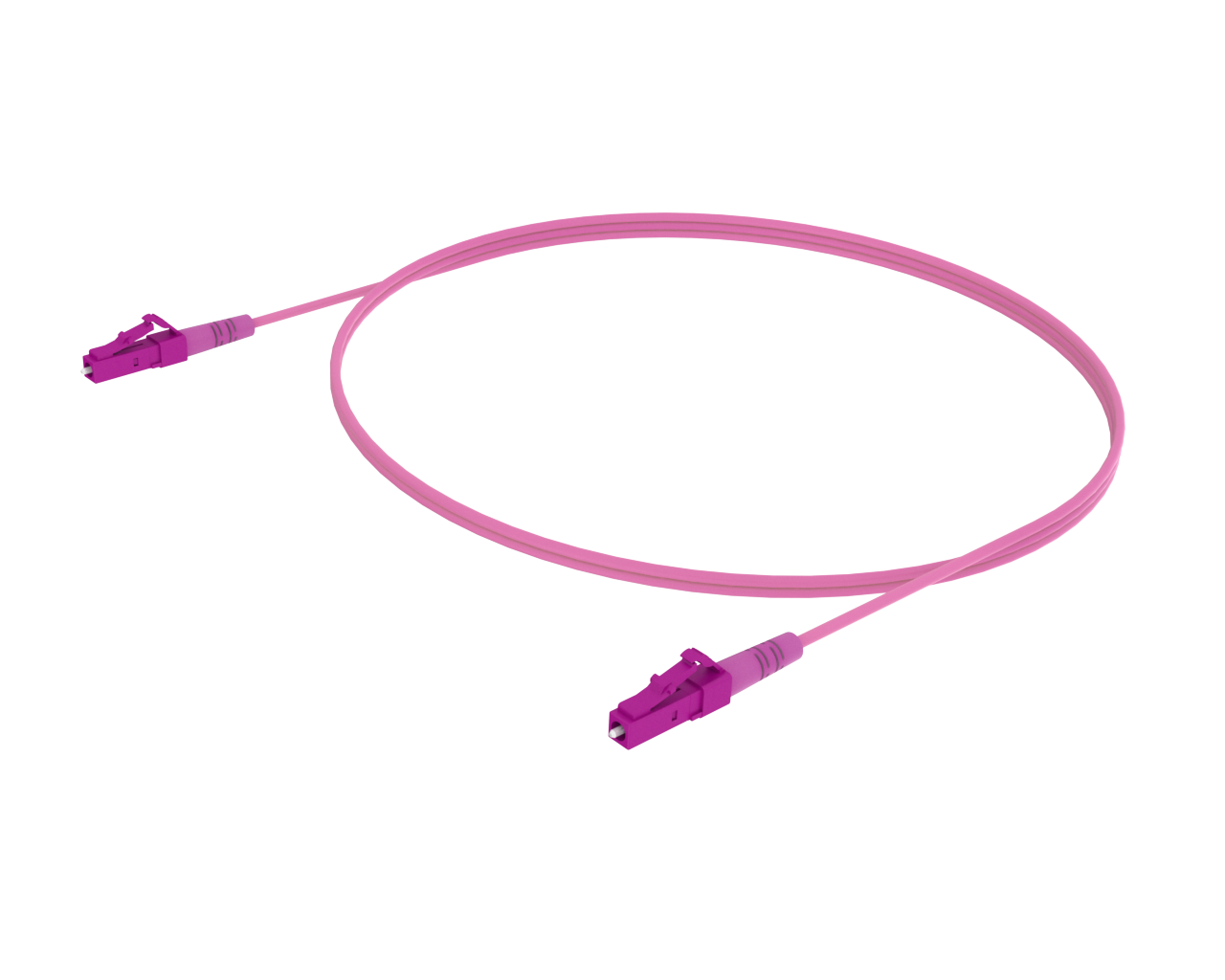 OM4 Simplex-Patchkabel – LC/UPC auf LC/UPC, Erika Violett