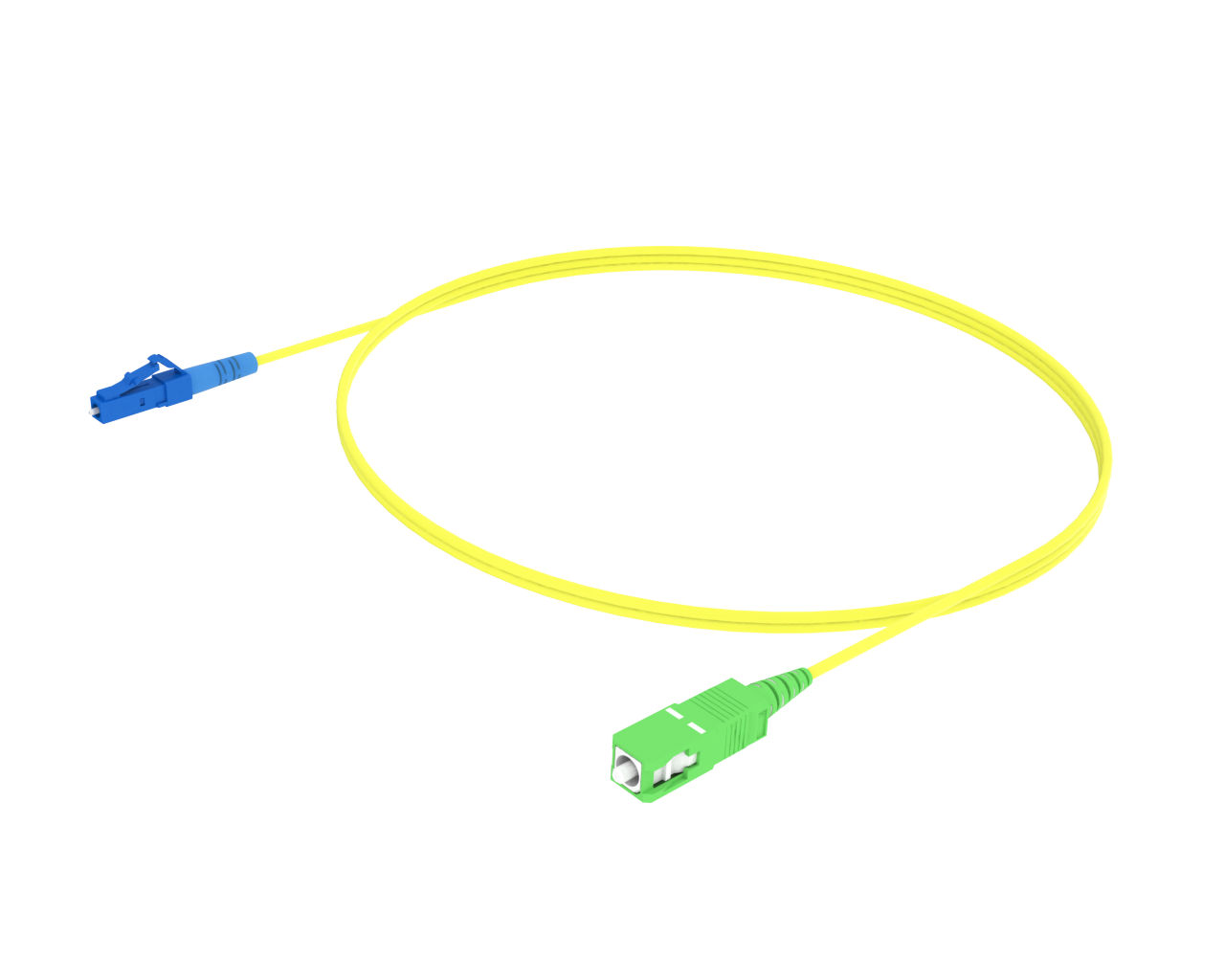 Singlemode-Simplex-Patchkabel – LC/UPC auf SC/APC