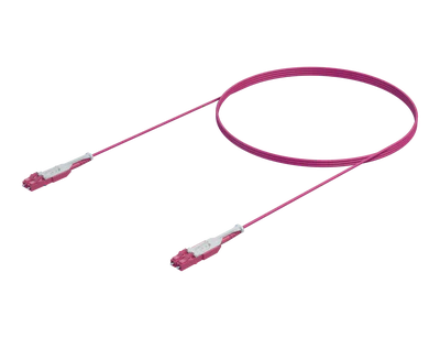 OM4 Enkele Kabel Duplex Patchkabel - LC/UPC naar LC/UPC, Erika Violet