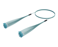 LC/UPC Mikrokabelsamling, 24-fiber, OM4 Aqua