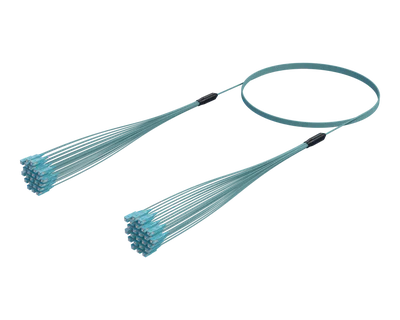 SC/UPC Mikrokabelsamling, 24-fiber, OM4 Aqua