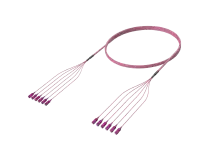 Cable de fibra óptica preterminado SC/UPC-SC/UPC, OM4, Erika Violet