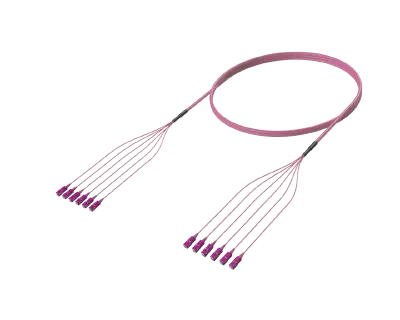 Cable de fibra óptica preterminado SC/UPC-SC/UPC, OM4, Erika Violet