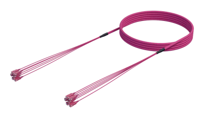SC/UPC-SC/UPC Pre-Terminated Fibre Cable Assembly, OM4, Erika Violet