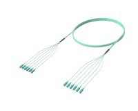 Cable de fibra óptica preterminado SC/UPC-SC/UPC, OM4, color aguamarina